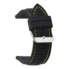 18mm 20mm 22mm 24mm Breathable Holes Soft Silicone Rubber Watch Strap for Wristwatches