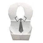 Disposable baby bibs with pocket kids feeding clothes disposable baby travel bibs plain white large size