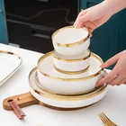 OSBORN Wholesales middle east ceramic tableware set for knife and fork porcelain dinner sets with case