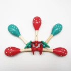 Wooden colorful sand hammer cheap sand hammer toy