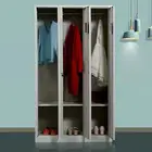 Office Furniture Wardrobe Cabinets Storage Metal Wardrobe Closet Cabinet Small Office 3 Door Steel Clothes Storage Locker