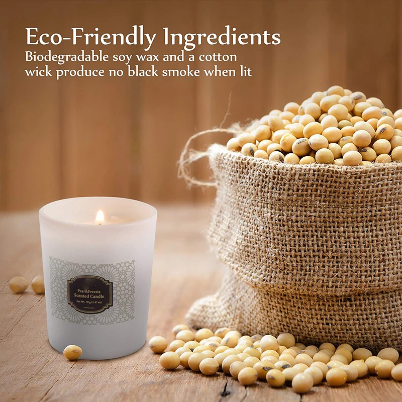 luxury decorative soy wax gift set scented glass jar candle