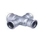 Germany Standard equal tee reducing 4-way cross connector for Malleable Iron Pipe Fittings