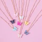 Wing Colorful Acrylic Butterfly Wing Exquisite Short Necklace Necklace