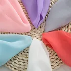 High quality beautiful interlining solid rainbow colored chiffon fabric