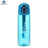 Wholesale 600 ml white pe plastic gym fitness water bottle cup with automatic lids