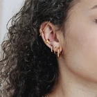 Diamond Earring Gemnel High Quality Jewellery Clear Diamond Cartilage Bar Ear Cuff Earring Custom Logo