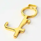touch freetouch free key,avoid touch tool,door lock key safe phone, S shape safety keychain wholesale