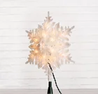 UL 120V Snowflake Shaped Home Tree Decorative Light Tree Topper Lighting Holiday Decor Christmas light