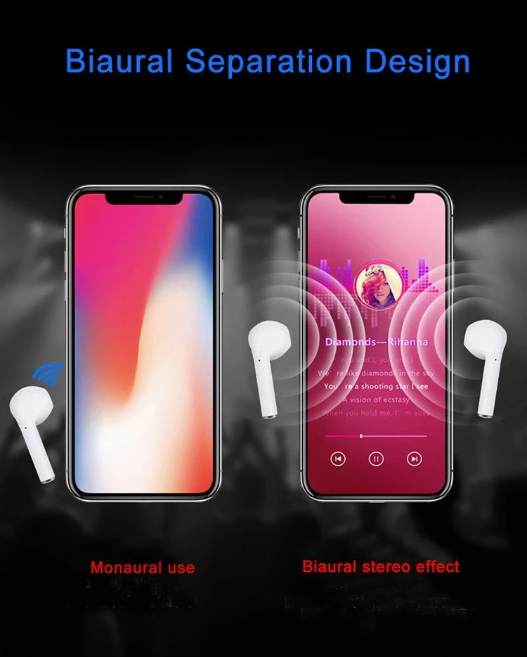 Rohs Sports Mini Gaming HandsFree Wireless Bluetooth Headset Manual Earphone Earbuds Tws I9S i7s i8x i10 i12 - ANKUX.COM