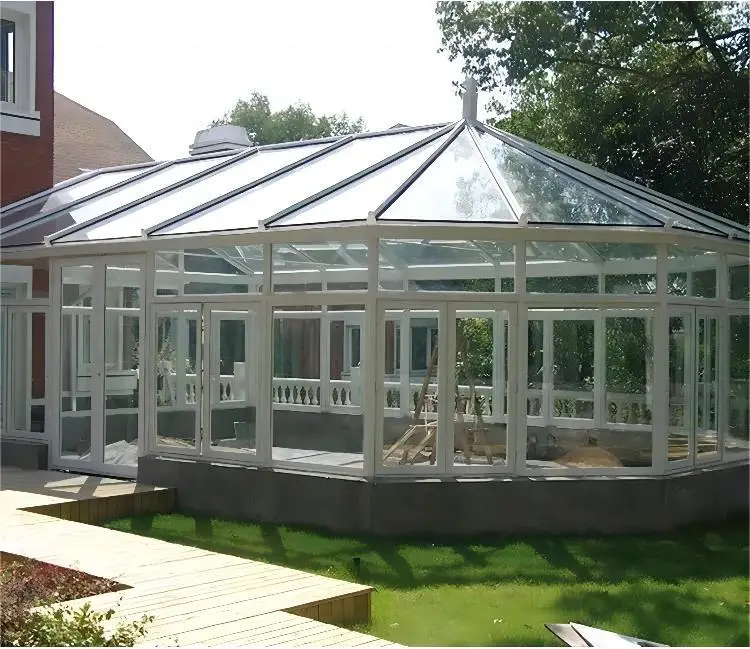 Outdoor Glass House Customized Winter Garden Free Standing Sunroom