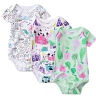 Wholesale thin baby clothes kids animal printing overall winter warm short sleeve baby boy rompers jumpsuit