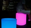 40cm size cylinder Color Changing Plastic Round Stool