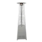 Stainless Steel glass tube triangle Pyramid patio gas heater