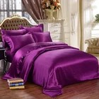 Solid Color Luxury Silk Bedding Set 4pcs for Gift Good Quality Factory sale, Twin size 19mm
