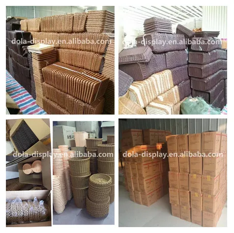 rectangular home storage plastic rattan wicker bread basket