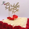 zinc alloy silver rhinestone sparkle "bride to be " cake topper wedding decor for bridal shower cake topper