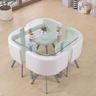 Glass Dining Sets Glassglass Glass Top Home Furniture Hebei Factory Dining Room Table Sets