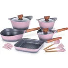 Nonstick Kitchen Cookware Set Dishwasher Safe 100% PFOA Free Aluminum Induction Pots and Pans Set with Cooking Utensils