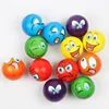 2019 new design round type pu stress ball simple logo smile face,squishy toy ball