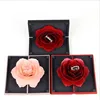 New design folding flower ring box Valentine's Day Wedding Jewelry Display Boxes Rose jewelry case