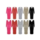 Custom oem odm sweater long dress knitted for woman, sweaters with dress