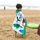 Cotton Surf Beach Wetsuit Changing Towel Bath Robe Poncho with Hood