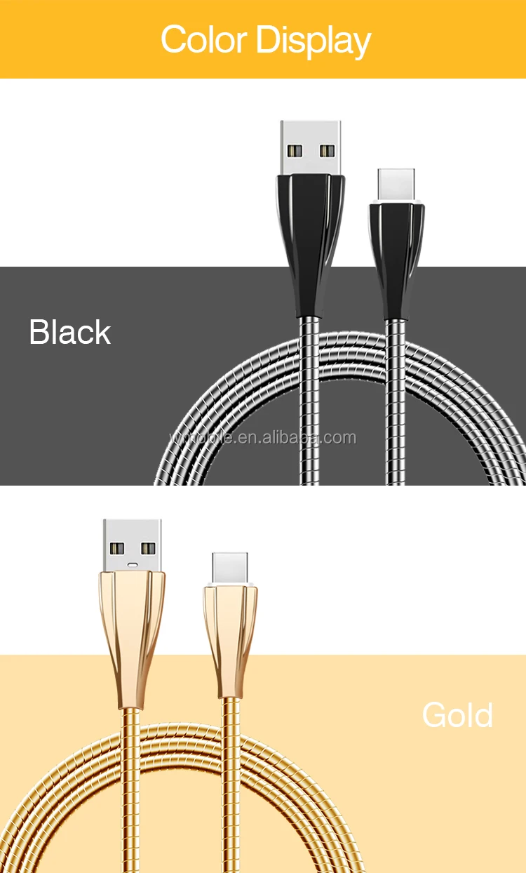 High Speed Metal Spring Micro Usb Charging Cable For Iphone For All Smart Phones - ANKUX.COM