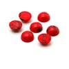 Synthetic 10mm round flat bottom red turquoise stones