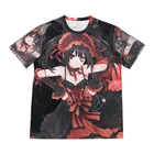 Date a live anime Tokisaki Kurumi t shirt 3d printed anime tee shirt