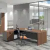 Competitive Price L Shape Desk Commercial Modern Office Furniture Luxury Melamine Executive Wood Office Desk