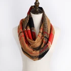 Hot Sale Soft plaid Scarf warm loop scarf Winter Infinity Scarf for women