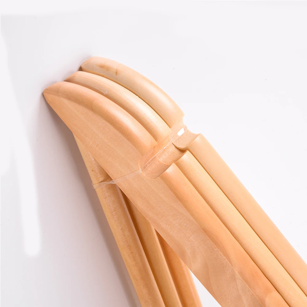 supermarket Cheap wooden hanger black wooden top hanger for wholesale