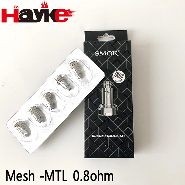 smok nord coil mesh-mtl 0.8ohm coill 1.4ohm regular coil & 0.