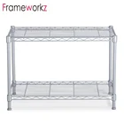 Steel metal storage rack adjustable supermarket wire shelf for living home