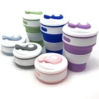 livesilicone 350ml foldable silicone coffee cups