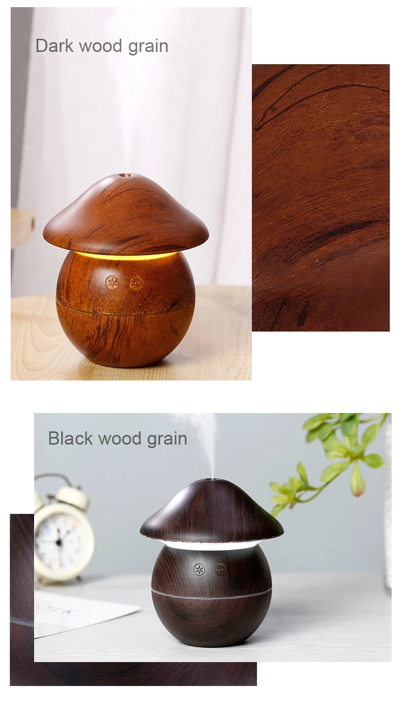 3 In 1 Air Humidifier Oils Usb Aroma Diffuser Mist Maker Mini Wood Grain Ultrasonic Air Humidifier Humificador For Home Office 7 - ANKUX.COM