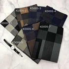 Men's 100% Fine Acrylic Plaid Knit Long Scarf