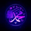 7 Color Changing Led Night Light Home Decor Atmosphere 3D Islamic Muhammad Allah Lamp Table Lamp Kids Gifts Usb Lighting Fixture