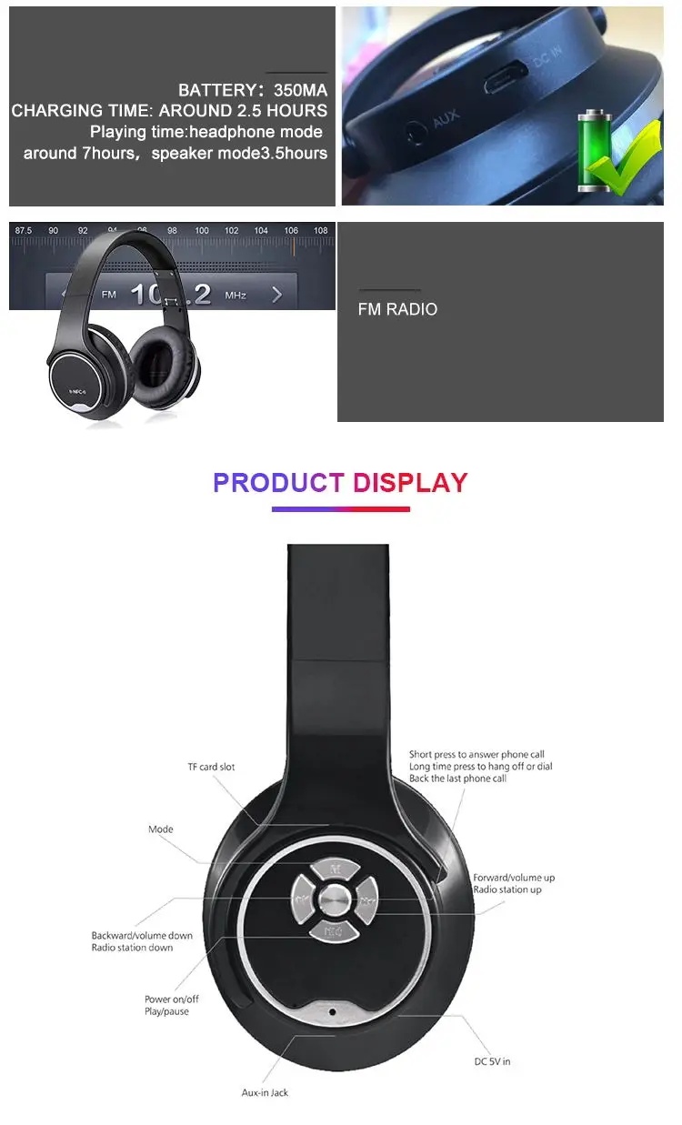 Factory wholesale newest active noise cancelling stereo wireless bluetooth headphone with nfc function - ANKUX.COM