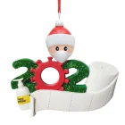 Family Wholesale Personalized 2020 Quarantine Resin Family Head Christmas Ornament