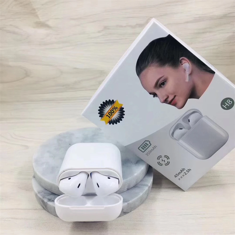 2019 trending amazon hot H8 Tws 5.0 Touch Control With Wireless Charging Earphones Bluetooth Wireless Earbuds Audifonos - ANKUX.COM