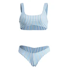Sexy Striped Mature Bikini Push Up Thong Brazilian Bikini Hot Sell Swimsuit