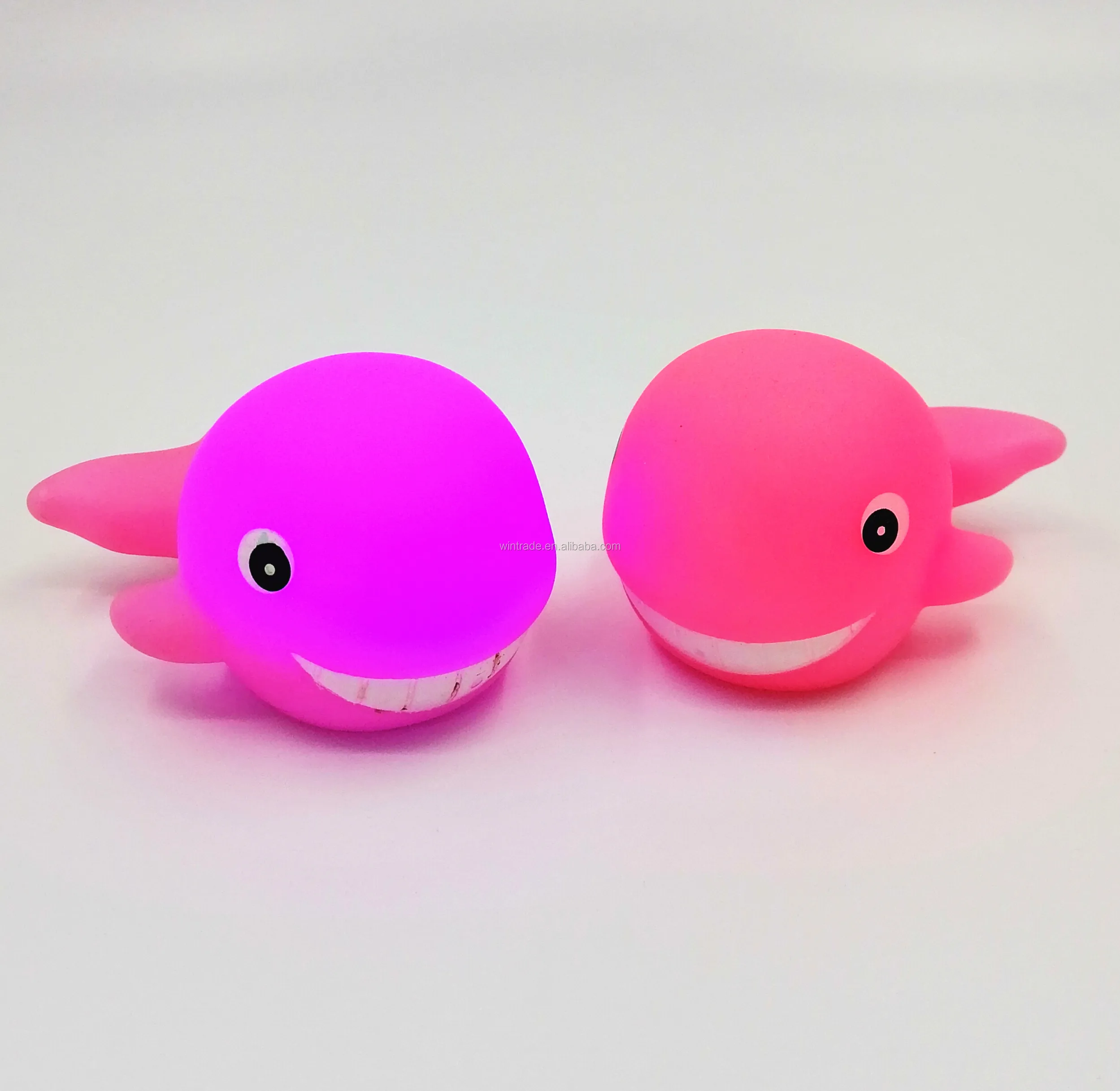 flashing shark toy pink color changing led amp light pvc toys