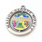 Zinc Alloy Snow Globe Keychain Souvenir Spinning Ring Key Chain