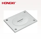 Nickel Plated Brass Flanged Cover with Combo Plug for Datacom or Single Receptacle