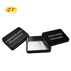 Cheap Logo Printing Cans Packaging Anti Rust Black Matte Metal Tin Box for Cards