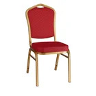 Gold Cheap Price Steel Hotel Furniture Chruch Used Dining Wholesale Stackable Aluminum Banquet Chair