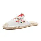 Wholesale new style fashion summer ladies women espadrilles shoes cheap house foldable casual canvas indoor slippers
