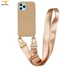 Samsung For Samsung For IPhone 12 Silicone Cross Body Shell Necklace Phone Case Set